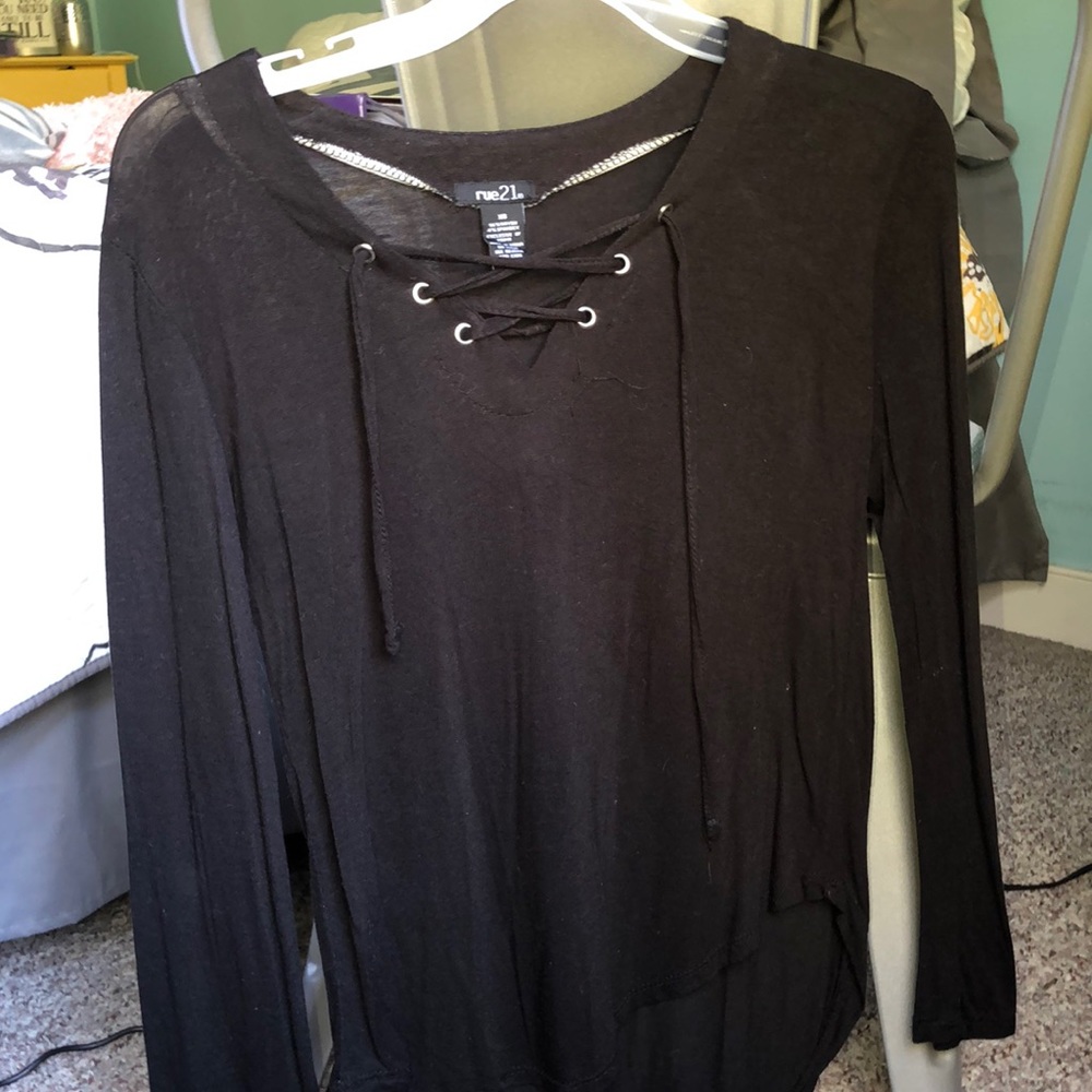 Black cross chest long sleeve.